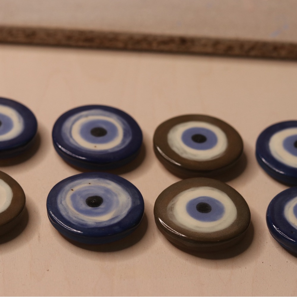 Ceramic Evil Eye Magnet